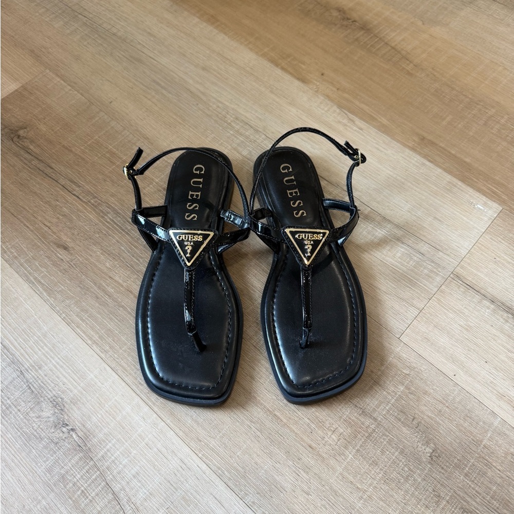Guess Black Strappy Sandals